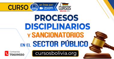 Curso Procesos diciplinarios y sancionatorio en el sector publico en vivo por Zoom