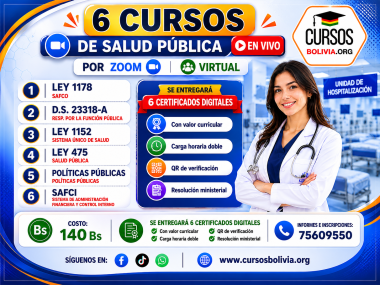 6 CURSOS de SALUD PUBLICA en vivo por ZOOM