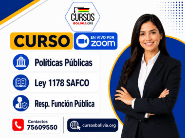3 Cursos  Ley 1178 SAFCO , Políticas Públicas y DS23318-A en vivo por ZOOM